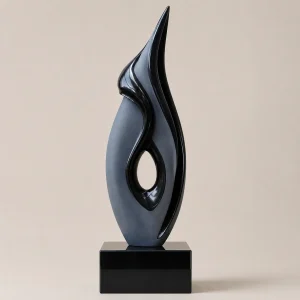 Makrana Black Marble Abstract Sculpture for Modern Decor thumbnail