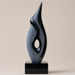Makrana Black Marble Abstract Sculpture for Modern Decor thumbnail