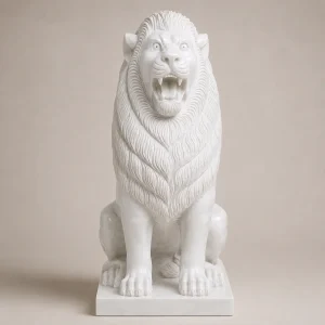 Makrana Marble Lion Statue
