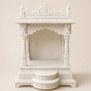 Luxury White Makrana Marble Mandir for Home thumbnail