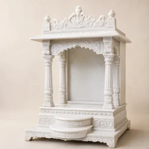 Luxury White Makrana Marble Mandir for Home thumbnail