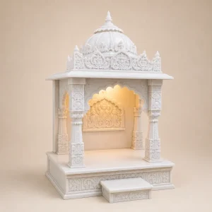Hand Carved Makrana Marble Home Temple for Pooja Room thumbnail