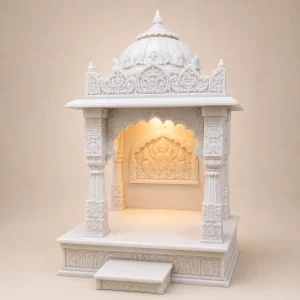 Hand Carved Makrana Marble Home Temple for Pooja Room thumbnail