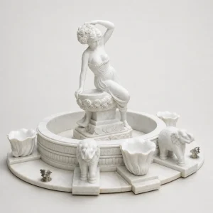 Classic Lady Makrana Marble Fountain for Garden & Farmhouse thumbnail