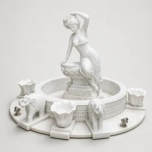 Classic Lady Makrana Marble Fountain for Garden & Farmhouse