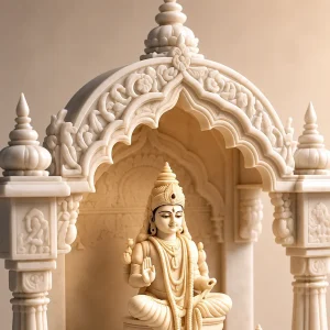 24 Inch Hand Carved Makrana Marble Home Temple thumbnail