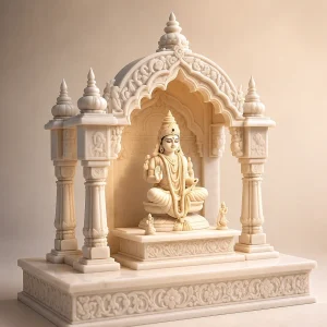 24 Inch Hand Carved Makrana Marble Home Temple thumbnail