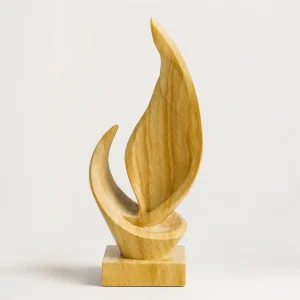Hand Polished Makrana Marble Abstract Sculpture for Luxury Decor thumbnail