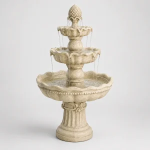 Hand-Carved Makrana Marble Water Fountain thumbnail