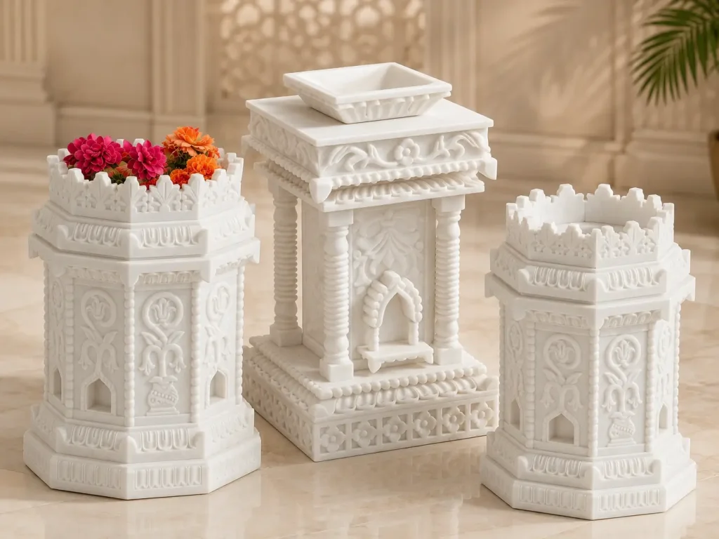 Marble Tulsi Pot Collection