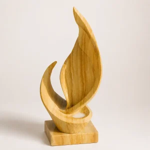 Hand Polished Makrana Marble Abstract Sculpture for Luxury Decor thumbnail