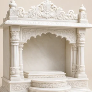Luxury White Makrana Marble Mandir for Home thumbnail