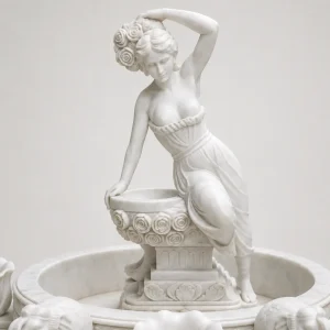 Classic Lady Makrana Marble Fountain for Garden & Farmhouse thumbnail