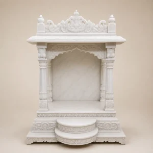 Luxury White Makrana Marble Mandir for Home