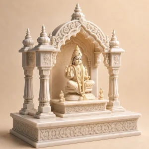 24 Inch Hand Carved Makrana Marble Home Temple thumbnail