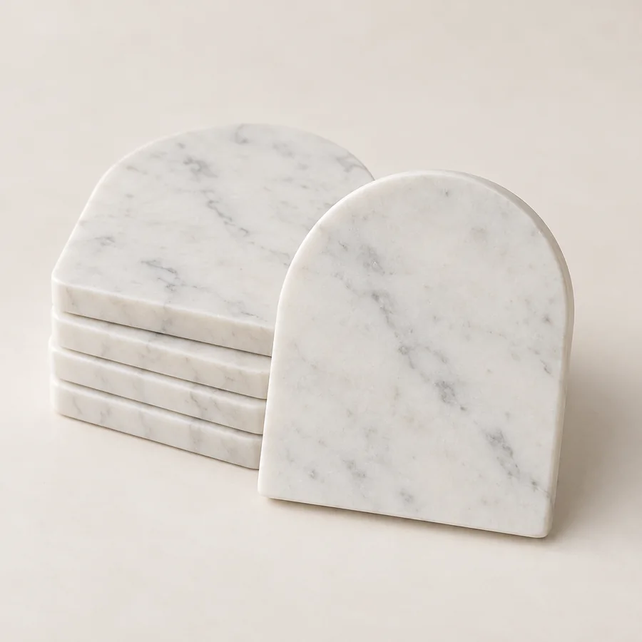 Arch Outline Marble Coaster Set