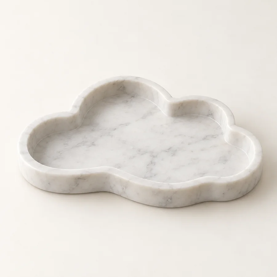 Cloud Outline Marble Catchall Tray