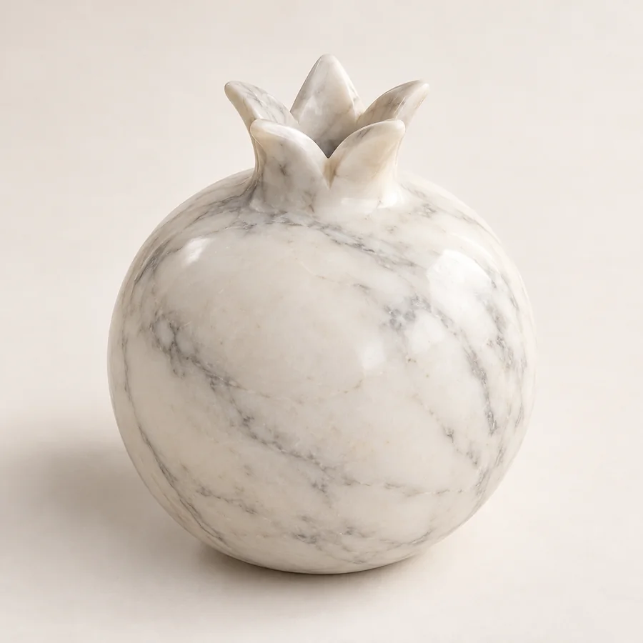 Marble Carved Pomegranate Object