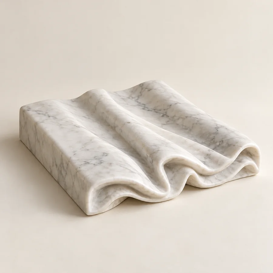 Marble Folded Cloth Sculpture