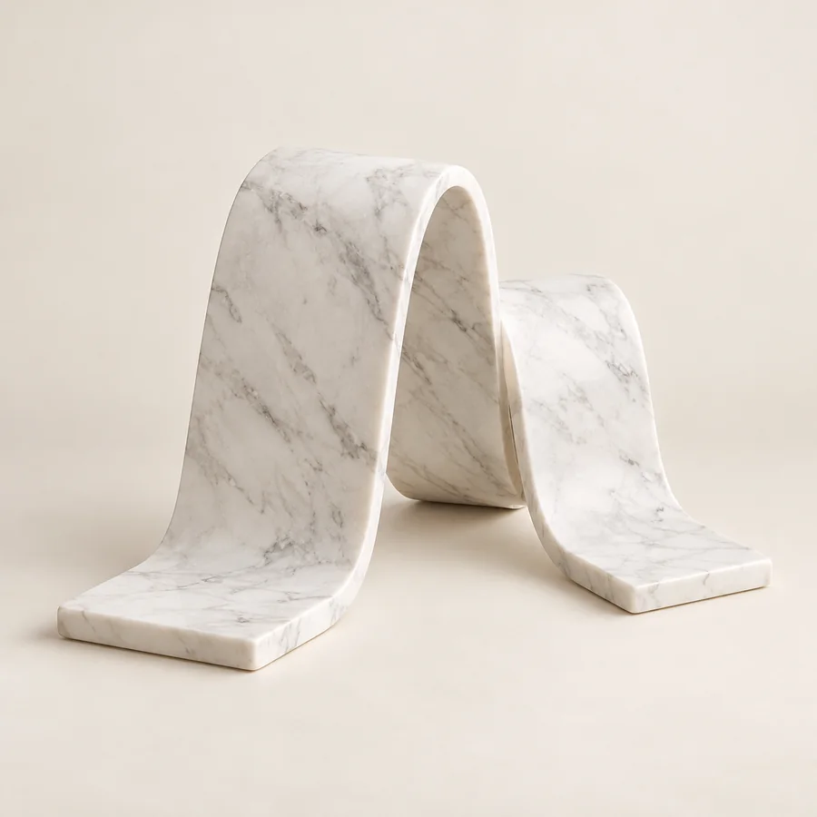 Marble Folded Ribbon Object