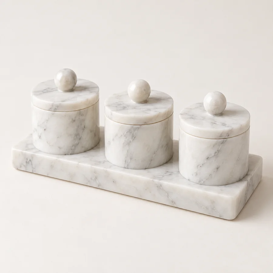 Marble Tilak Storage Trio