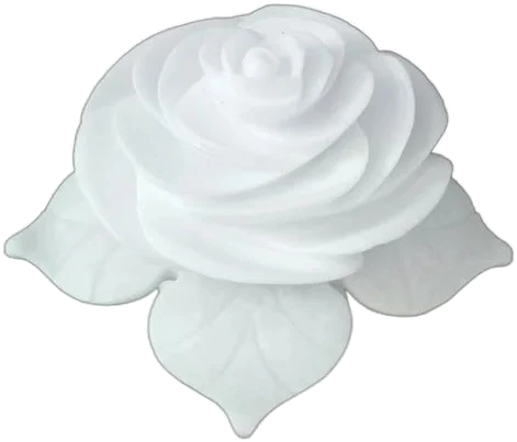 10 Inch White Marble Rose