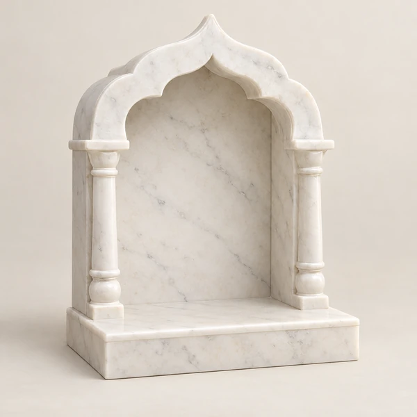 Arched Niche Makrana Marble Home Temple