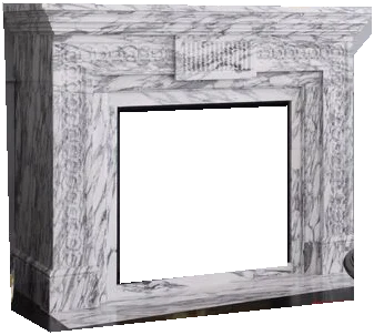 Carved Italian Marble Fireplace Surround