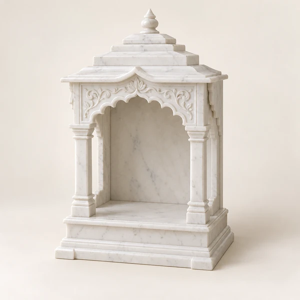 Scalloped Arch Makrana Marble Mandir