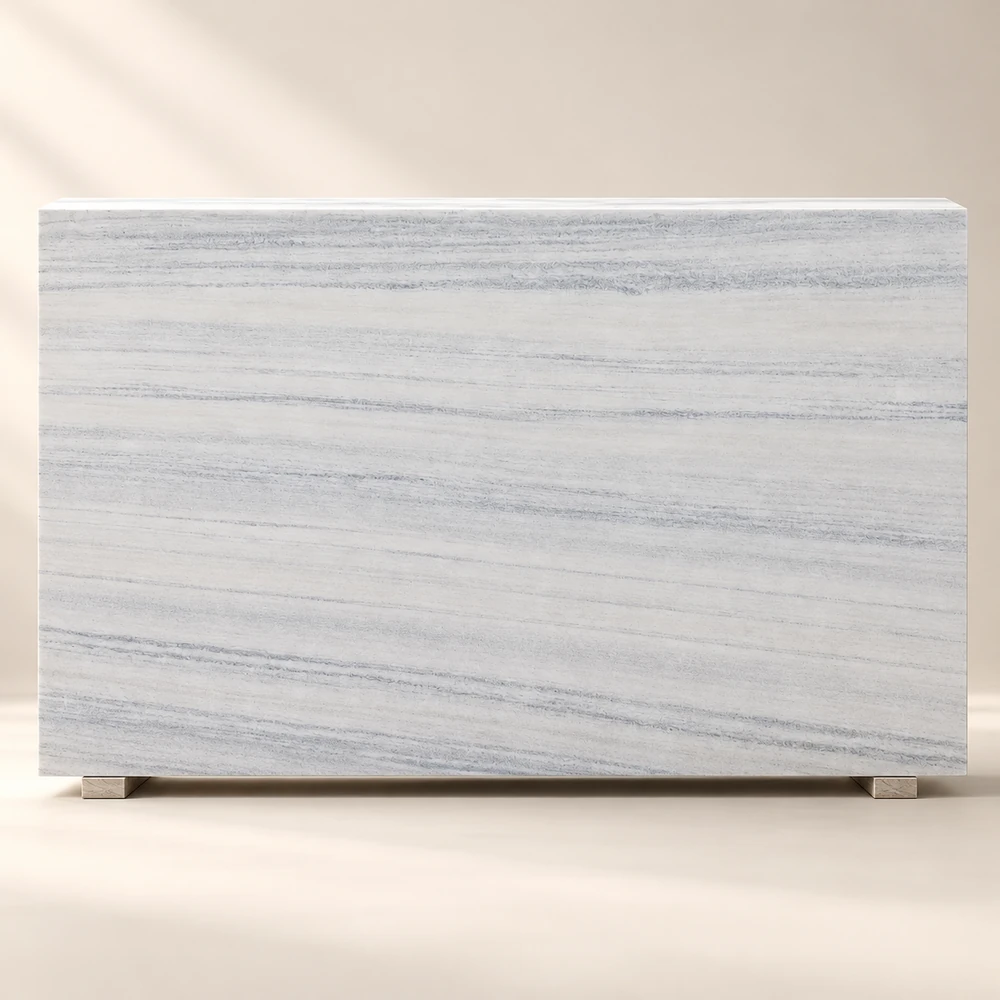 White Makrana Dungri Marble Slab