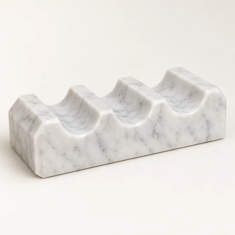 Triple Saddle Marble Cane Rest