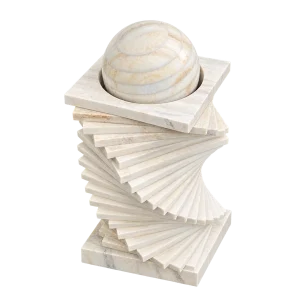Twisted Square Pedestal Sphere Fountain
